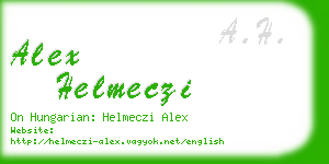 alex helmeczi business card